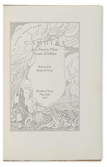 VOLTAIRE, JEAN FRANÇOIS MARIE AROUET DE.  ROCKWELL KENT.  Candide.